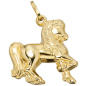 Preview: Kinder Anhänger Pferd 333 Gold Gelbgold Pferdeanhänger Kinderanhänger