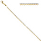 Preview: Ankerkette 2-reihig 585 Gelbgold Weißgold 45 cm Gold Kette Weißgoldkette