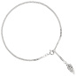 Preview: Fußkettchen Fußkette Flügel 925 Sterling Silber rhodiniert Federring