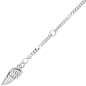 Preview: Fußkettchen Fußkette Flügel 925 Sterling Silber rhodiniert Federring