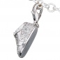 Preview: Einhänger Charm Babyschuh 925 Sterling Silber rhodiniert mit 76 Zirkonia