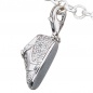 Preview: Einhänger Charm Babyschuh 925 Sterling Silber rhodiniert mit Zirkonia