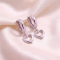 Preview: Kinder Creolen Herz 925 Sterling Silber rhodiniert Ohrringe Kinderohrringe