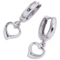Preview: Kinder Creolen Herz 925 Sterling Silber rhodiniert Ohrringe Kinderohrringe