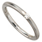 Preview: Damen Ring 950 Platin matt 1 Diamant Brillant 0,06ct. Platinring