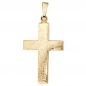 Preview: Anhänger Kreuz 333 Gold Gelbgold eismatt Kreuzanhänger Goldkreuz