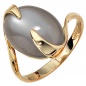 Mobile Preview: Damen Ring 585 Gold Gelbgold 1 Mondstein Goldring