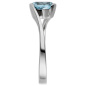 Preview: Damen Ring 333 Gold Weißgold 1 Blautopas hellblau blau Goldring