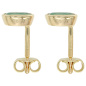 Preview: Ohrstecker oval 585 Gold Gelbgold 2 Smaragde grün Ohrringe Goldohrstecker