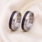 Preview: Partner Ring Edelstahl matt mit Carbon