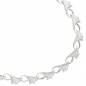 Preview: Collier Halskette Ginko Ginkgo 925 Silber mattiert 47 cm Kette Silberkette