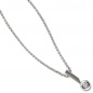 Preview: Anhänger 950 Platin teil matt 1 Diamant Brillant 0,16ct. Platinanhänger