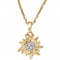 Preview: Anhänger Edelweiß 333 Gold Gelbgold bicolor Goldanhänger