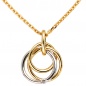 Preview: Anhänger 585 Gold Gelbgold Weißgold bicolor 1 Diamant Goldanhänger verschlungen