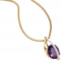 Preview: Anhänger 585 Gold Gelbgold Weißgold 11 Diamanten Brillanten 1 Amethyst violett