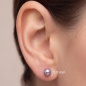 Preview: Ohrstecker 925 Sterling Silber 2 Süßwasser Perlen Ohrringe Perlenohrstecker