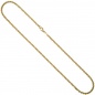 Preview: Erbskette 585 Gelbgold 3,4 mm 80 cm Gold Kette Halskette Goldkette Karabiner