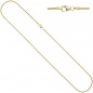 Preview: Schlangenkette 585 Gelbgold 1,6 mm 42 cm Karabiner Gold Kette Goldkette