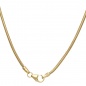 Preview: Schlangenkette 585 Gelbgold 1,6 mm 42 cm Karabiner Gold Kette Goldkette