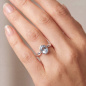 Preview: Damen Ring 925 Sterling Silber 1 Blautopas hellblau blau Silberring