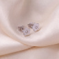 Preview: Kinder Ohrstecker Blume Blumen 925 Silber 2 Zirkonia Ohrringe Kinderohrringe