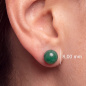 Preview: Ohrstecker Kugel 333 Gold Gelbgold 2 Aventurine grün Ohrringe Goldohrstecker