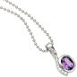 Preview: Anhänger 925 Sterling Silber rhodiniert mit Zirkonia lila violett