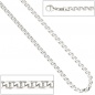 Mobile Preview: Halskette Kette 925 Sterling Silber rhodiniert 60 cm Silberkette Karabiner