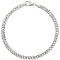 Preview: Panzerarmband 925 Sterling Silber 19 cm Armband Silberarmband Karabiner