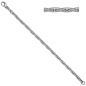 Preview: Armband 925 Sterling Silber rhodiniert 19 cm Silberarmband Karabiner