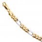 Preview: Figarokette 333 Gelbgold Weißgold bicolor 45 cm Gold Kette Halskette Goldkette