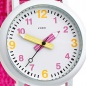 Preview: JOBO Kinder Armbanduhr pink Quarz Analog Aluminium Edelstahlboden Kinderuhr