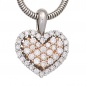 Preview: Anhänger Herz 585 Gold Weißgold Rotgold bicolor 43 Diamanten Brillanten