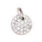 Preview: Anhänger rund 585 Gold Weißgold 29 Diamanten Brillanten 0,34ct. Weißgoldanhänger