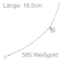 Preview: Armband 585 Gold Weißgold 29 Diamanten Brillanten 18,5 cm Weißgoldarmband