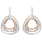 Preview: Ohrhänger 585 Gold Weißgold Rotgold bicolor 16 Diamanten Ohrringe Ohrstecker