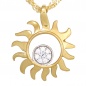 Preview: Anhänger Sonne 585 Gold Gelbgold bicolor 8 Diamanten Brillanten 0,07ct.