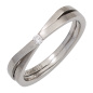 Preview: Damen Ring 950 Platin matt 1 Diamant Brillant 0,05ct. Platinring