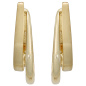 Preview: Creolen 585 Gold Gelbgold teil matt Ohrringe Goldohrringe Goldcreolen