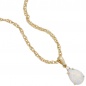 Preview: Anhänger Tropfen 585 Gold Gelbgold 1 Opal 1 Diamant Brillant Opalanhänger