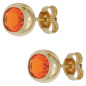 Preview: Ohrstecker oval 585 Gold Gelbgold 2 Feueropale Ohrringe Opalohrstecker