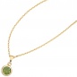 Preview: Anhänger rund 585 Gold Gelbgold 1 Peridot grün Peridotanhänger