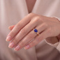 Preview: Damen Ring 585 Gold Gelbgold 1 Lapislazuli blau Goldring