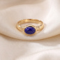Preview: Damen Ring 585 Gold Gelbgold 1 Lapislazuli blau Goldring