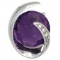 Preview: Anhänger 585 Gold Weißgold 1 Amethyst lila violett 5 Diamanten Brillanten 0,02ct