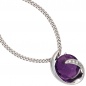 Preview: Anhänger 585 Gold Weißgold 1 Amethyst lila violett 5 Diamanten Brillanten 0,02ct