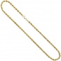 Preview: Kordelkette 585 Gelbgold 4,9 mm 45 cm Gold Kette Halskette Goldkette Karabiner