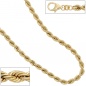 Preview: Kordelkette 585 Gelbgold 4,9 mm 45 cm Gold Kette Halskette Goldkette Karabiner