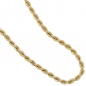 Preview: Kordelkette 585 Gelbgold 4,9 mm 45 cm Gold Kette Halskette Goldkette Karabiner