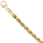 Preview: Kordelarmband 585 Gold Gelbgold 19 cm Armband Goldarmband Karabiner